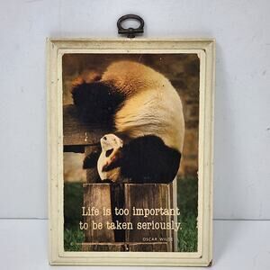 Panda Bear Plaque Decor